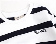 Kids ONLY bright white/night sky stribet sweatshirt